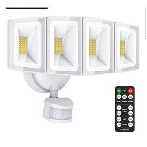 USTELLAR 100W 10000LM LED Security Lights Motion Sensor Outdoor, Remote Control